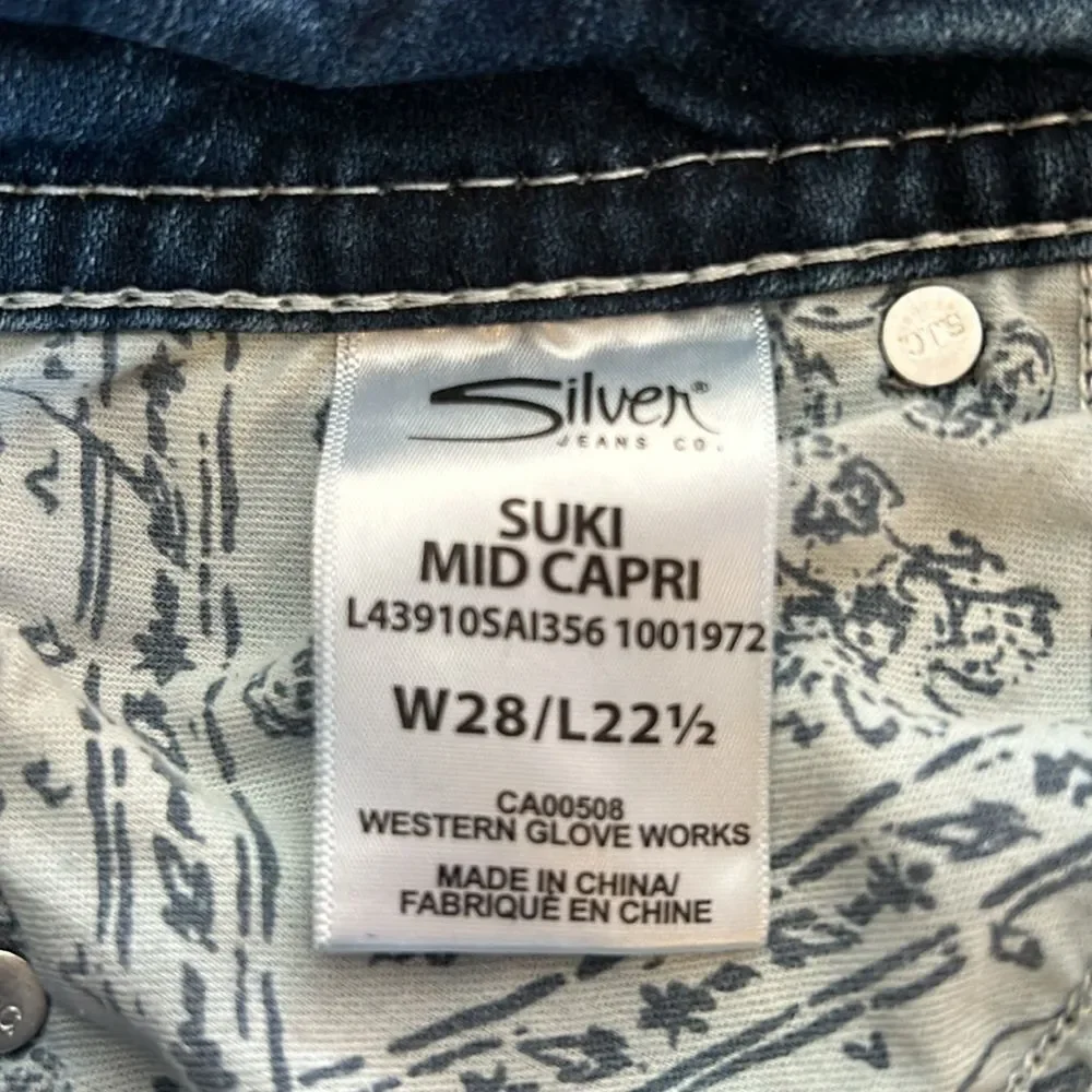 Silver Suki Mid Capris - Picture 6 of 10